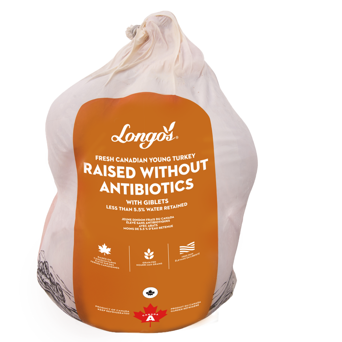Longo’s Raised Without Antibiotics Fresh Turkey $2.99/lb.